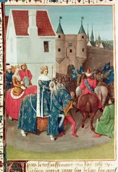 Ingresso a Parigi del Re Giovanni II (1319-64) Le Bon e della Regina Giovanna di Boulogne, da 